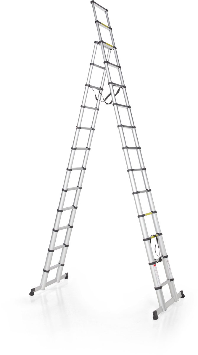 ALDORR Home - Telescopische Vouwladder - 3,60 + 4,20 meter - Soft Close - 5 jaar garantie