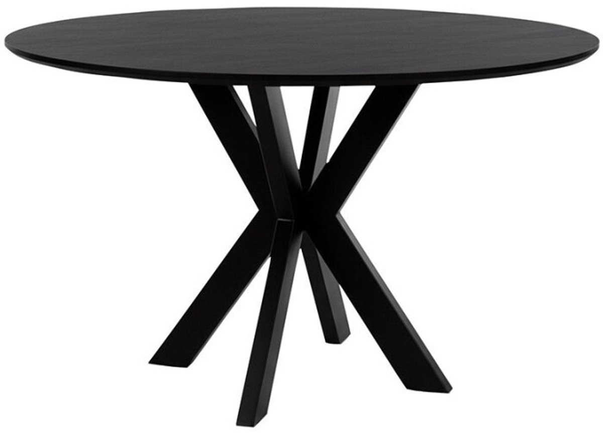 Eettafel Tokio rond acacia smooth Ø150 cm - Zwart