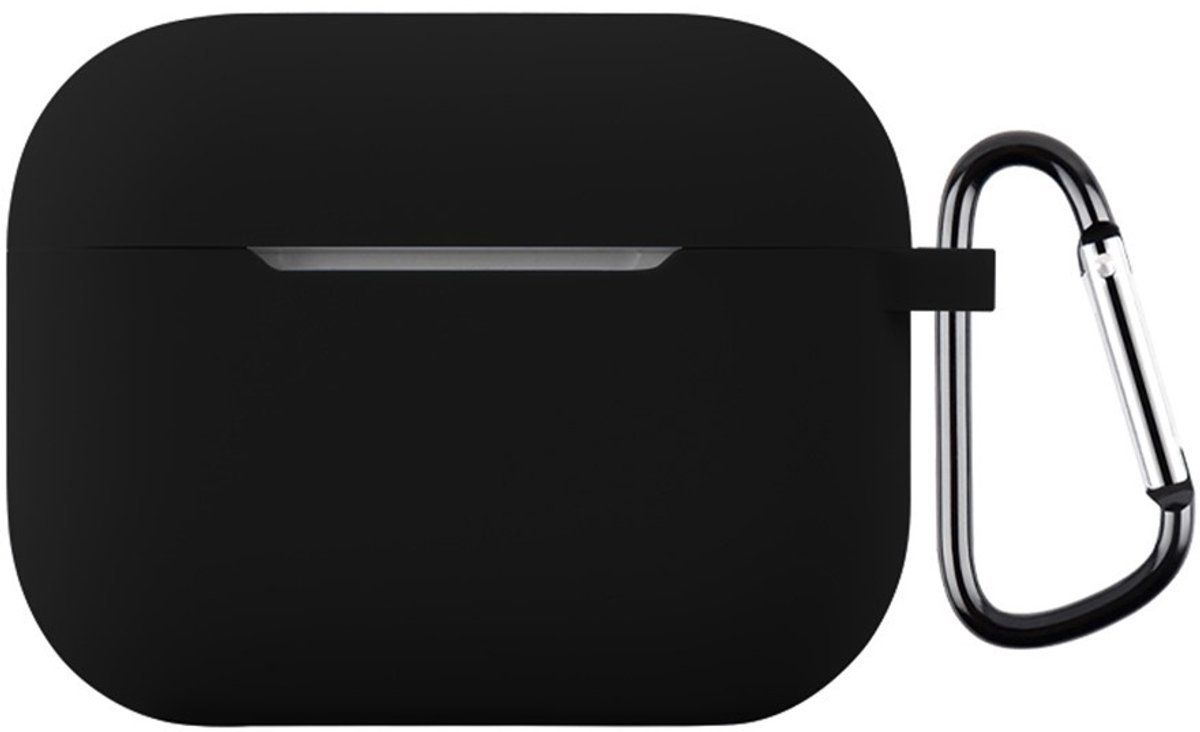 Coverup Hoesje - Geschikt voor AirPods Pro 3 Hoesje - Coverup Siliconen AirPods Case met Sleutelhanger - Zwart