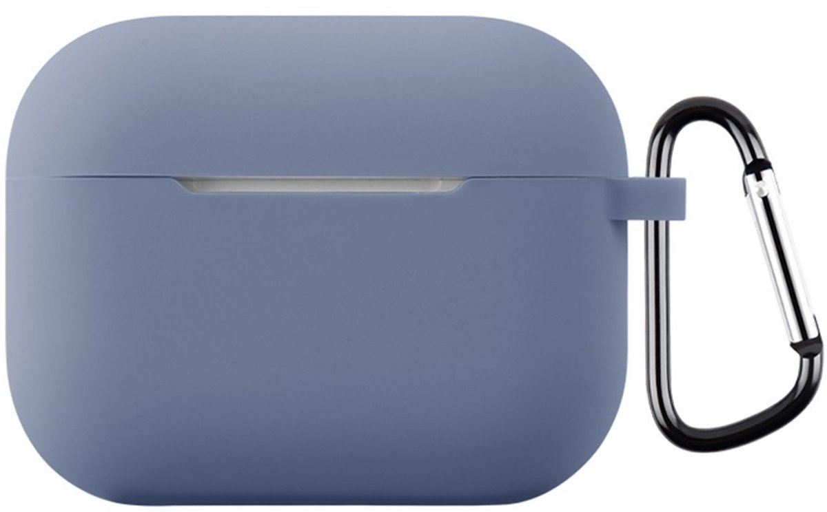 Coverup Hoesje - Geschikt voor AirPods Pro 3 Hoesje - Coverup Siliconen AirPods Case met Sleutelhanger - Grijs