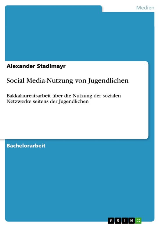 Social Media-Nutzung von Jugendlichen - cover