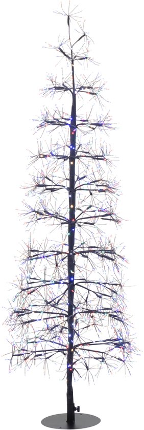 J-Line décoration Arbre Multicolore - acier - noir - medium - LED