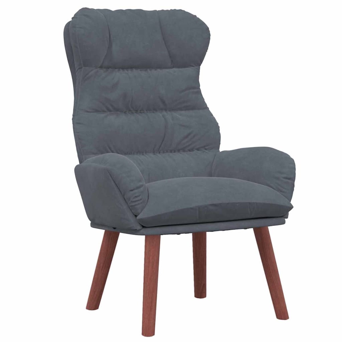 vidaXL Fauteuil - Donkergrijs - 69 - x - 74 - x - 93 - cm - Fluweel