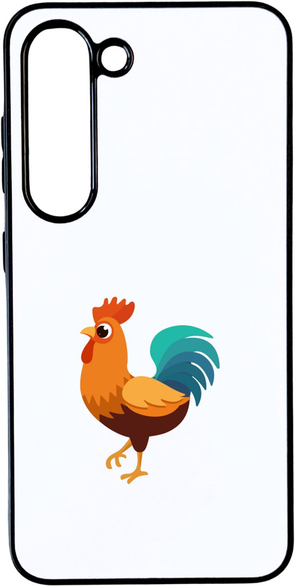 Hacebo® - Haan telefoonhoesje - Kippen - Dieren liefhebbers - telefoonhoesjes - Kip - vogels - kinderboerderij - huisdieren - hoesje geschikt voor Samsung Galaxy S23
