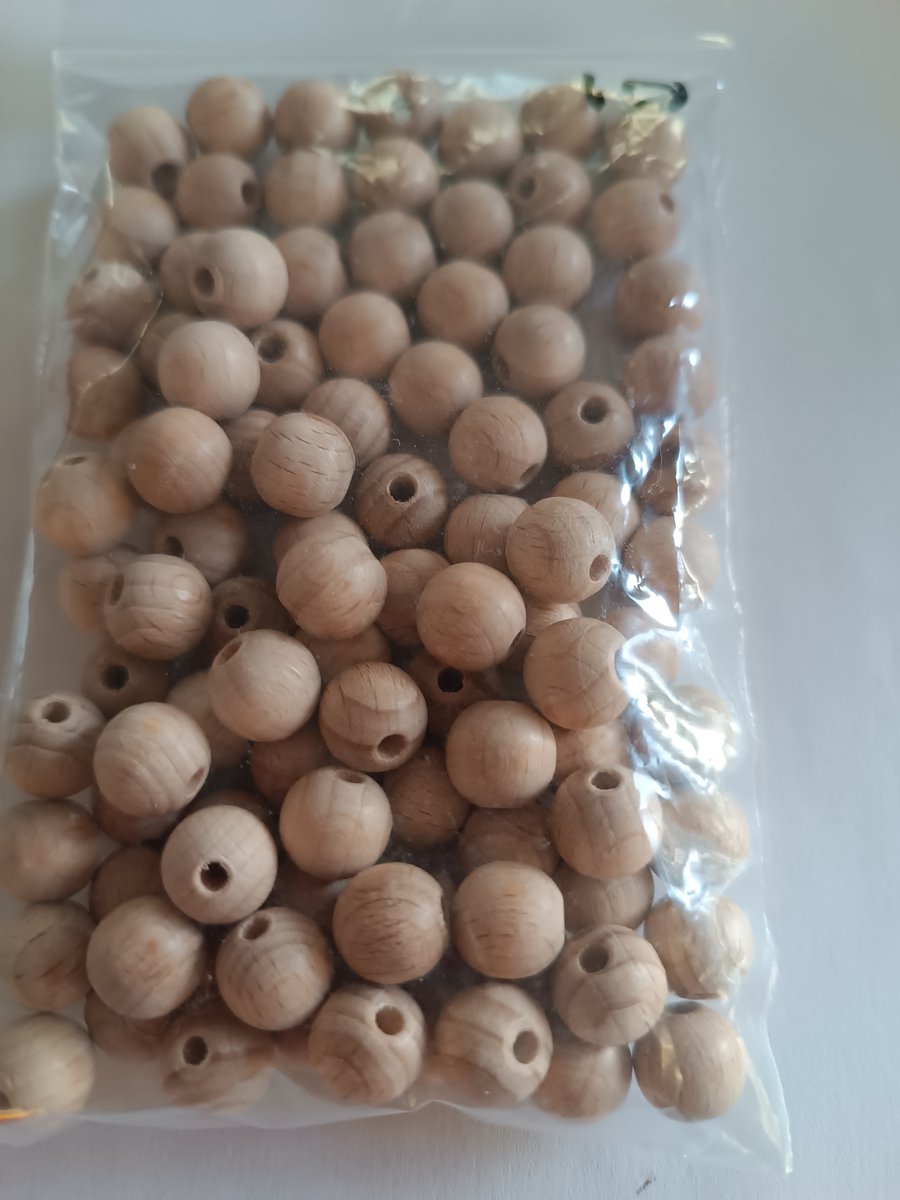 Houten kralen - 10mm - 10 stuks
