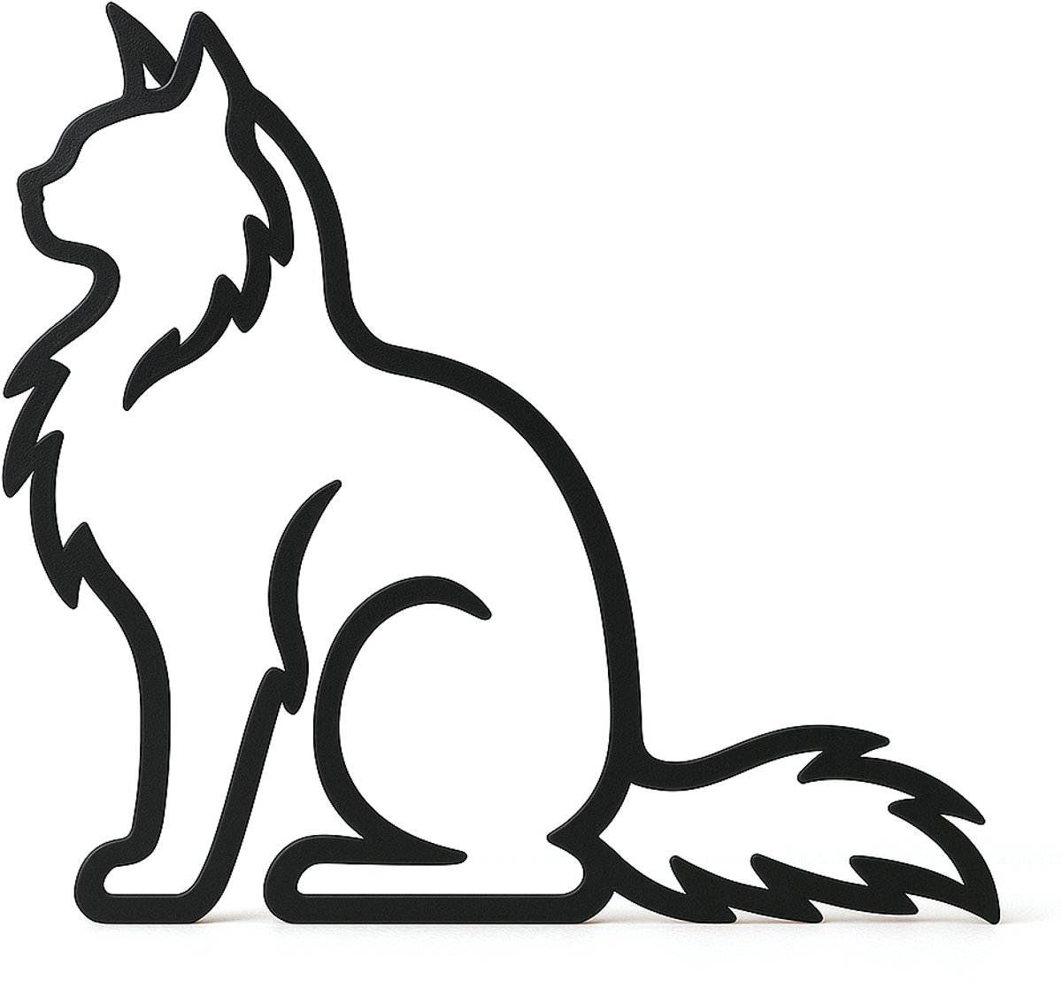 Maine Coon - kattenbeeldje - zwart - 23 cm breed