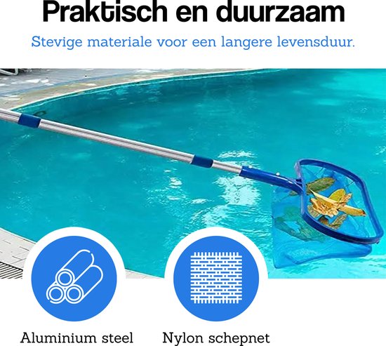 DIVERZA Telescoop Schepnet - 18x41cm - Uitschuifbare Telescoopsteel 50–120 cm - Fijnmazig Visnet - Zwembad Schepnet - Vijver Schepnet - Lichtgewicht & Duurzaam van Merkloos — afbeelding 3