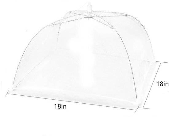 Voedselkap - 3 stuks - Vliegenkap - Bescherm je eten - Polyestervezel - Vliegen - Afdeknet - Vliegenkapjes opvouwbaar - Foodcover - Opvouwbaar - BBQ - Buiten Eten - 48cm — afbeelding 5