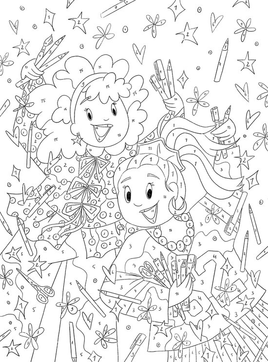 Tina Kleuren op nummer voor kinderen - Kleurboek voor Kinderen - Kleuren op Nummer voor Meisjes - Kleurboek op nummer - Kleurboeken - Color by number - Tekenen - Tekenboek - Kleuren - Kleurplaten - Knutselen - Speelgoed Meisje - Cadeau Meisje