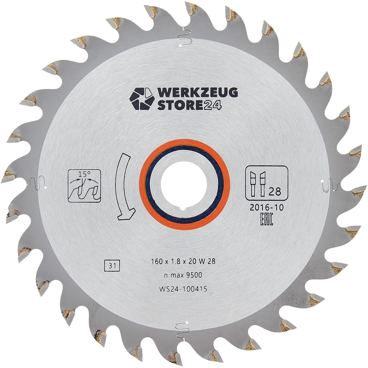 WS24 Hardmetalen cirkelzaagblad hout 160 x 1,8 x 20 WZ 28 - WS24-...
