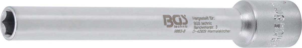 BGS Dopsleuteldop zeskant, extra diep - aandrijf-binnenvierkant 3/8 - 8 mm
