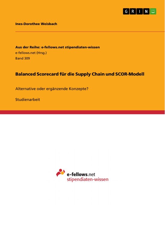 Balanced Scorecard für die Supply Chain und SCOR-Modell - cover