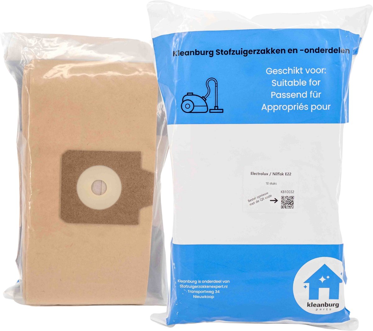 Kleanburg® - Stofzuigerzakken geschikt voor Electrolux E22 / Nilfisk GD930 - 10 stuks