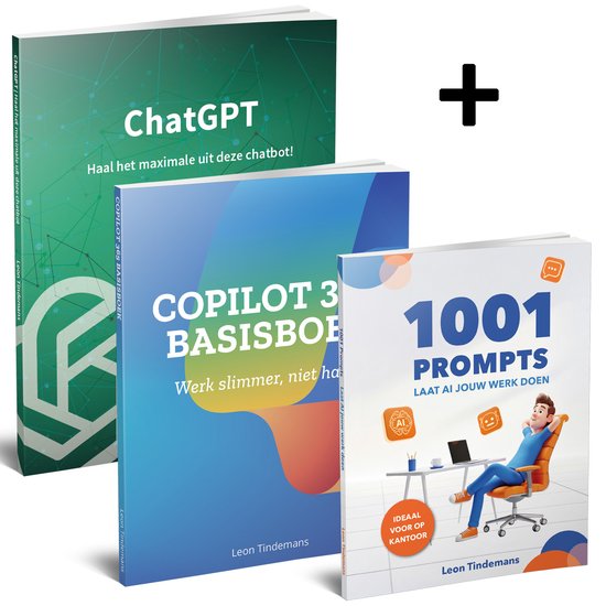 ChatGPT + Copilot 365 Basisboek + 1001 Prompts [Bundel] - cover
