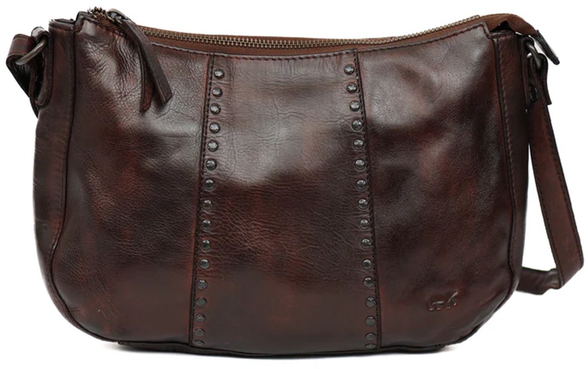 Bear Design Saar Leren Schoudertas met Studs - Bruin