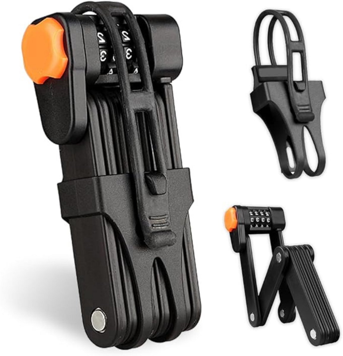 Lexium Vouwslot - Slot voor Electrische Fietsen en Fatbike - Fietsslot - Voor elk type Fiets - Met Houder