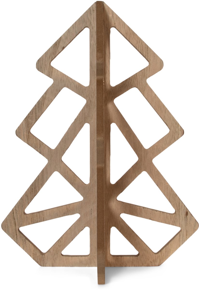 3D Houten kerstboom 20 cm - Kerstdecoratie
