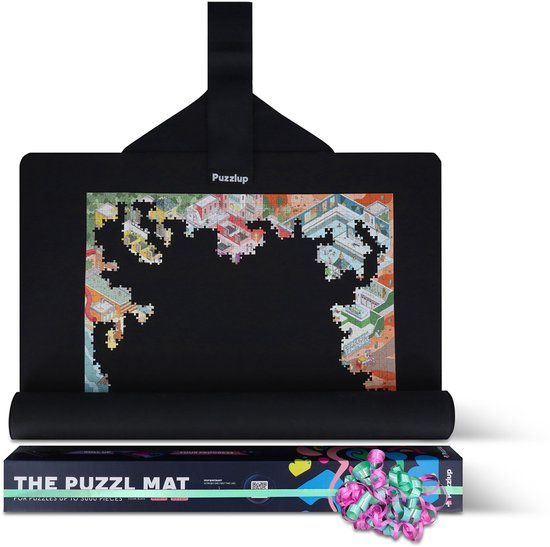 Puzzlup 3000 - XXL Puzzelmat Neopreen - Zelfsluitend en Antislip - Portapuzzle met luxe geschenkverpakking- Voor alle puzzels van 500, 1000, 1500, 2000 en 3000 stukjes - 95 x 150 cm