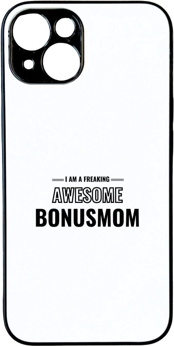Hacebo® - I am a freaking awesome bonusmom telefoonhoesje - de meest geweldigste bonusmoeder - telefoonhoesjes - Moeder cadeautjes - moederdag - verjaardagscadeau - verjaardag - cadeau - geschenk - kado - hoesje geschikt voor iPhone 14