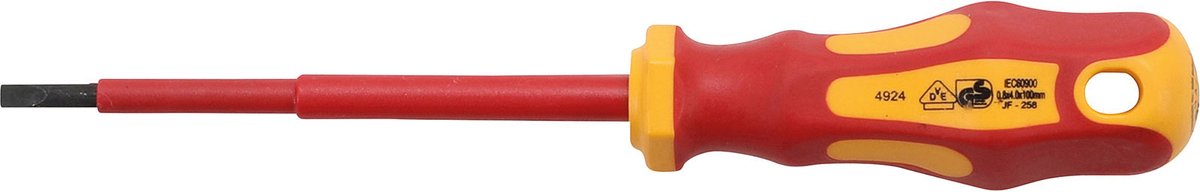BGS VDE-schroevendraaier platte kop 4 mm bladelengte 100 mm - 4924