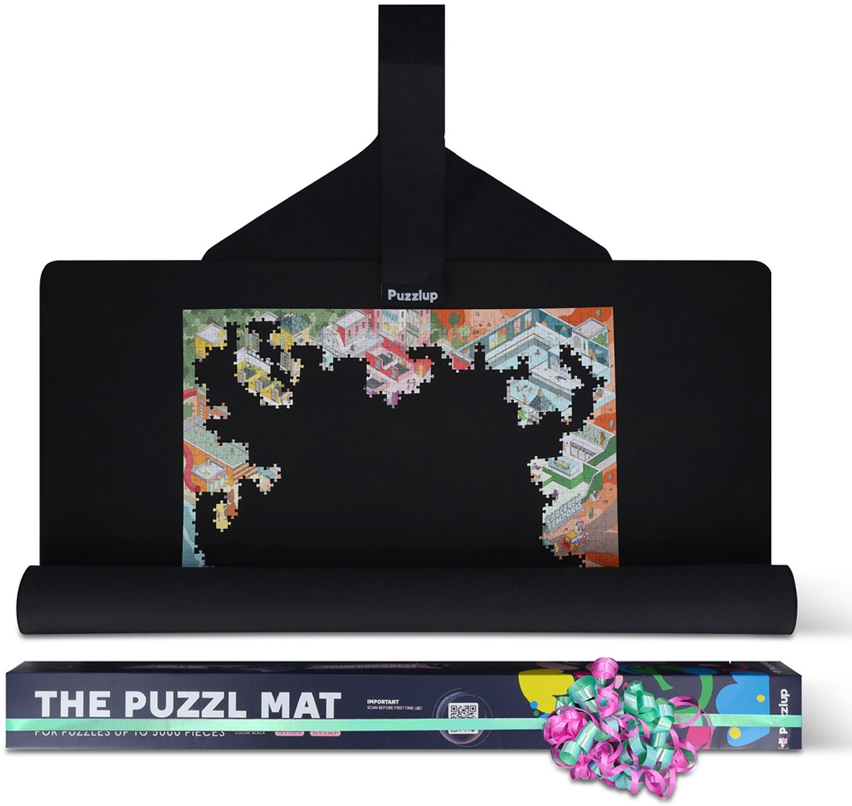 Puzzlup Puzzelmat 5000 stukjes – XL, Satijnzacht, Antislip, Gebruiksvriendelijk – Geschenkverpakking – 118 x 170 cm