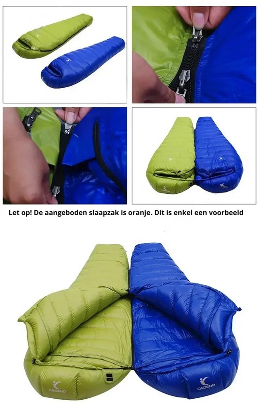 Benelux Select Winter slaapzak Oranje - Slaapzakken volwassenen - Slaapzakken - Lichtgewicht - Tot -10 graden - 210 × 80 × 50 cm van Benelux Select — afbeelding 3