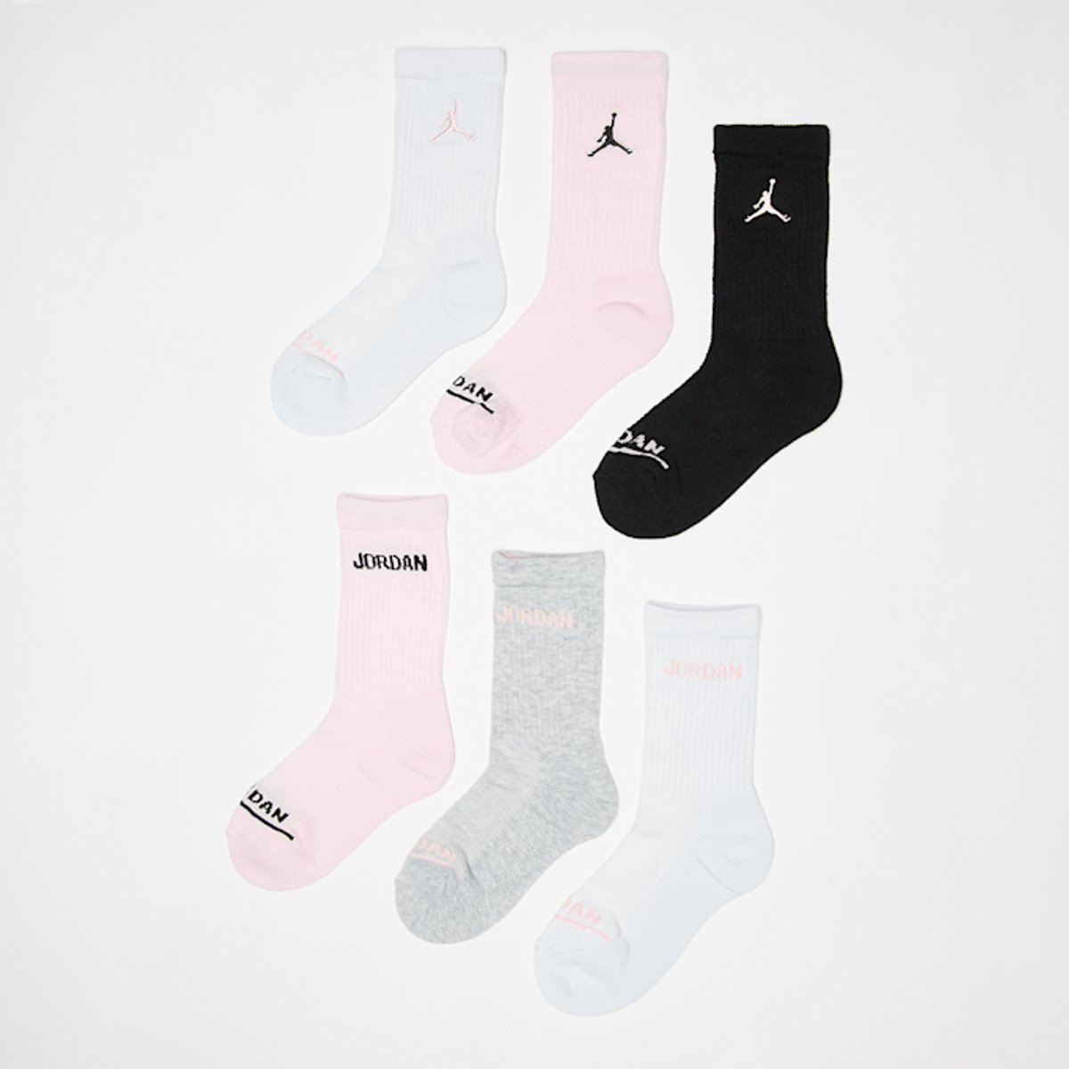 Nike X Jordan Sokken 6 Paar Kids / Katoen – 27 Grijs