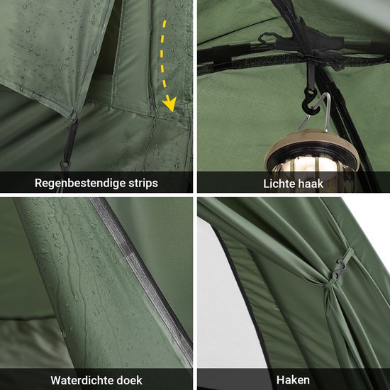 SoBuy OGS32-II-L-GR Opblaasbare Camping Tent - Donkergroen Textiel 193x145cm van Merkloos — afbeelding 3