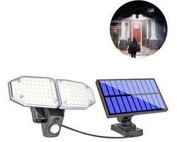 Mmgoqqt - Split Solar Wandlamp met Breed Bereik - 100 LED's - IP65 Waterdichte Solar Beveiligingsschijnwerper voor Garages-Veranda's en Tuinen
