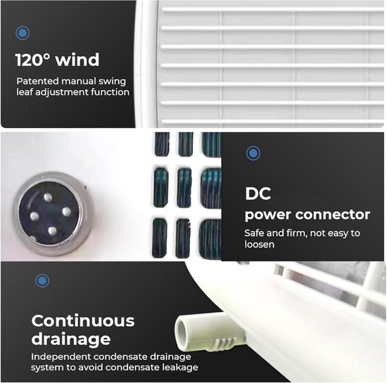 Draagbare Mini Airco met Digital Display en Afstandsbediening voor ...
