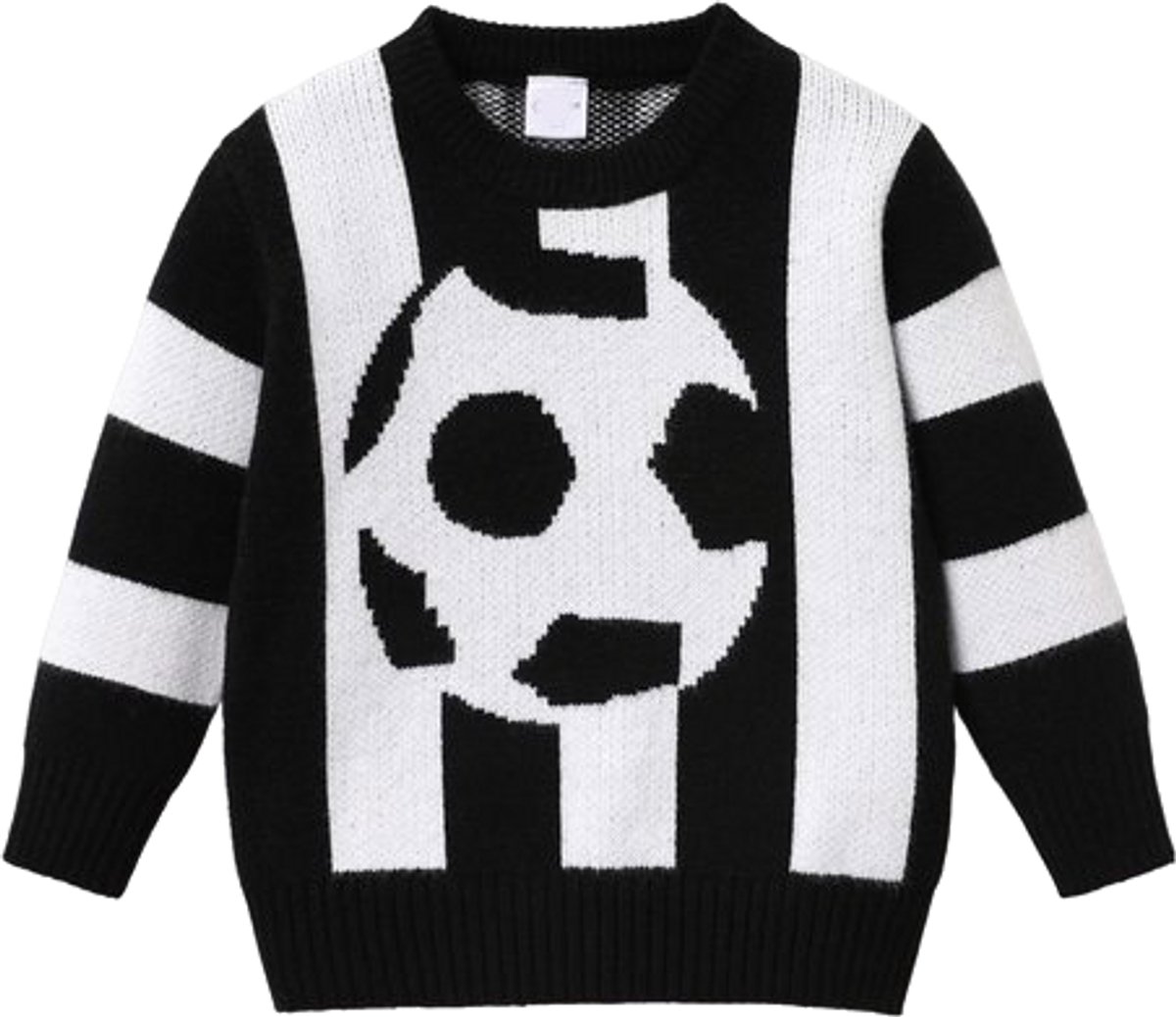 Voetbal Trui Peuter 2 jaar Gebreid Kind Zoon Sweater Zwart