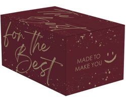 Lege kerstpakketdoos The Best rood 490 x 390 x 270 mm - pak met 15 stuks | kerstdoos | kerst geschenk | geschenkdoos | kerstdoos leeg