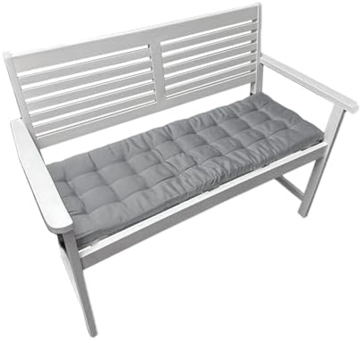 PromoHome Comfort Zitkussen voor Tuinmeubelen 140x40xcm - Waterafstotend en Duurzaam "Lichtgrijs"