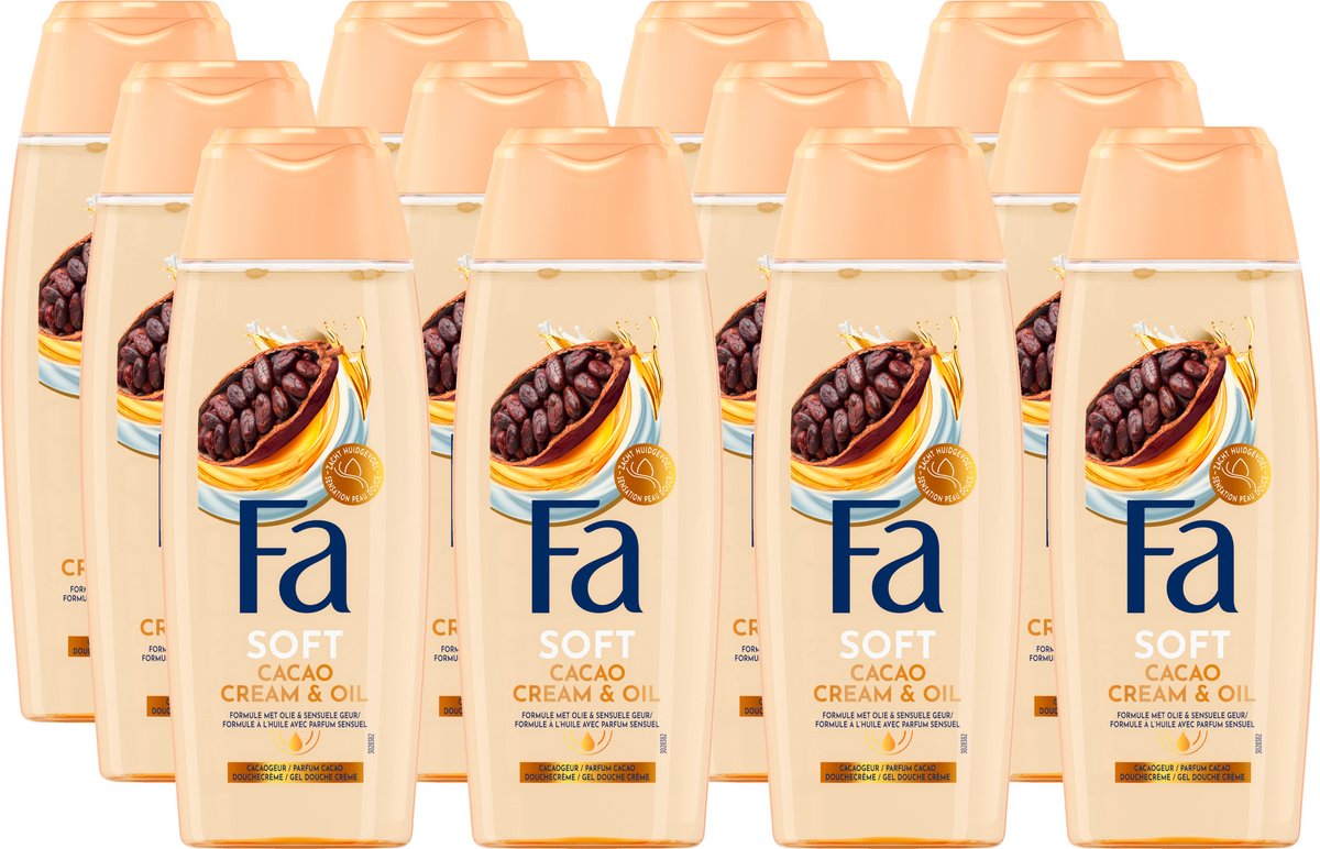 Fa Cacao Cream & Oil Douchegel 12x250ml - Voordeelverpakking