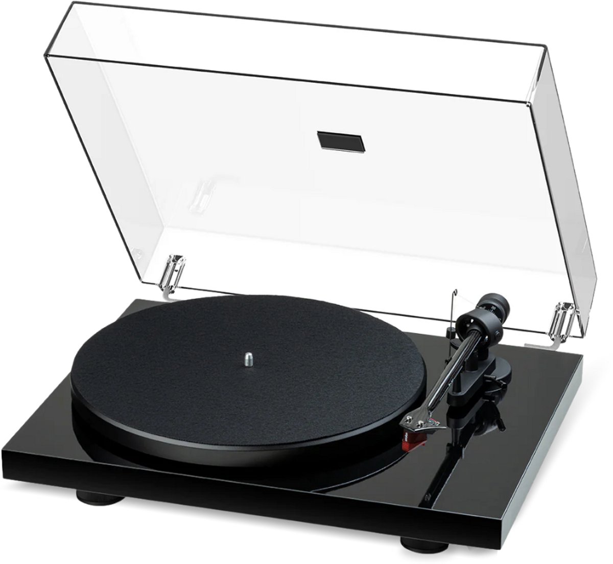 Pro-Ject Debut E Carbon Phono 2M Red Hoogglans zwart