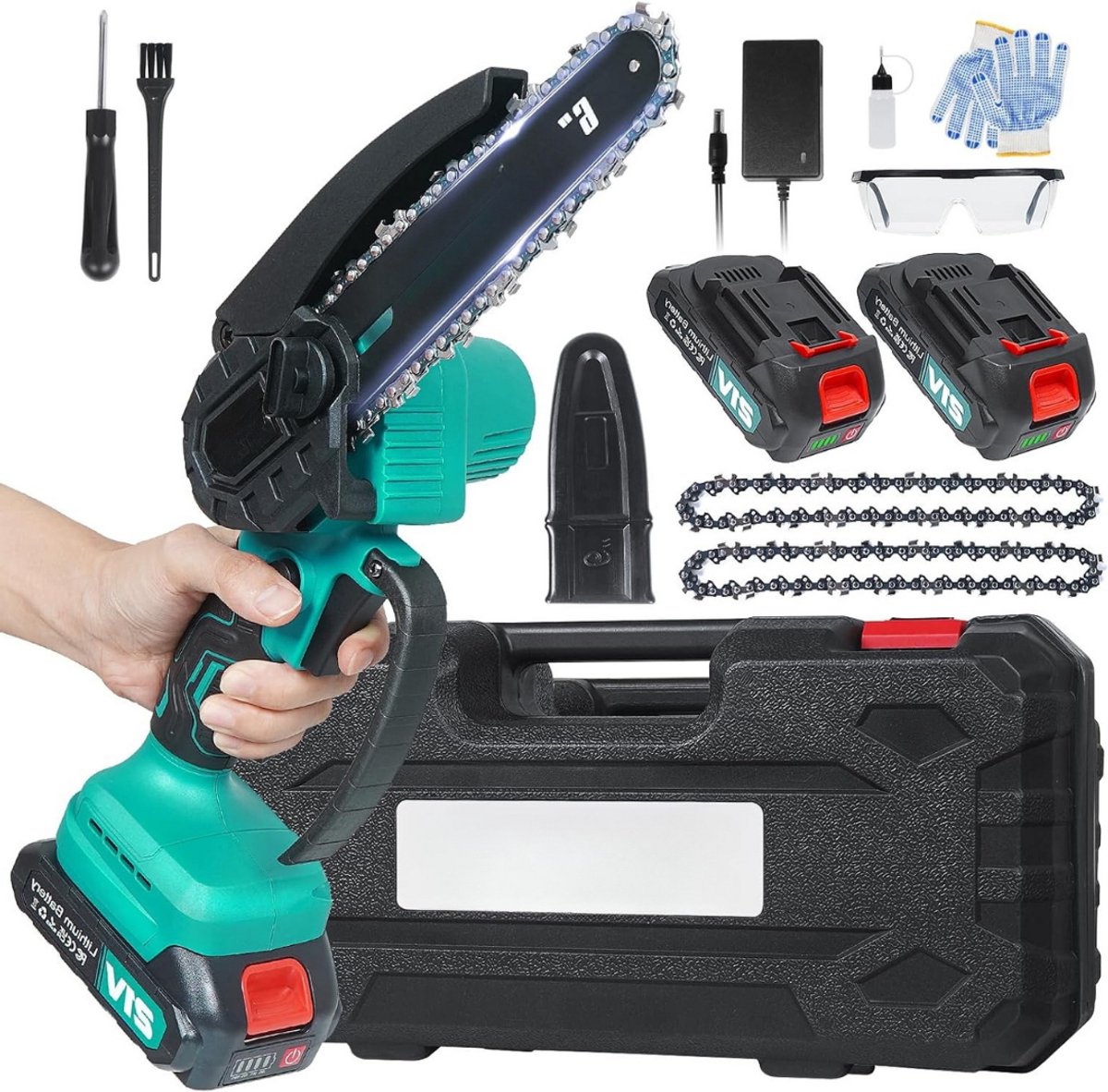 Lexium Mini Kettingzaag - Elektrisch - Mini Kettingzaag Met Accu - Elektrische Snoeischaar - Accu Snoeischaar - Kettingzaag Accu