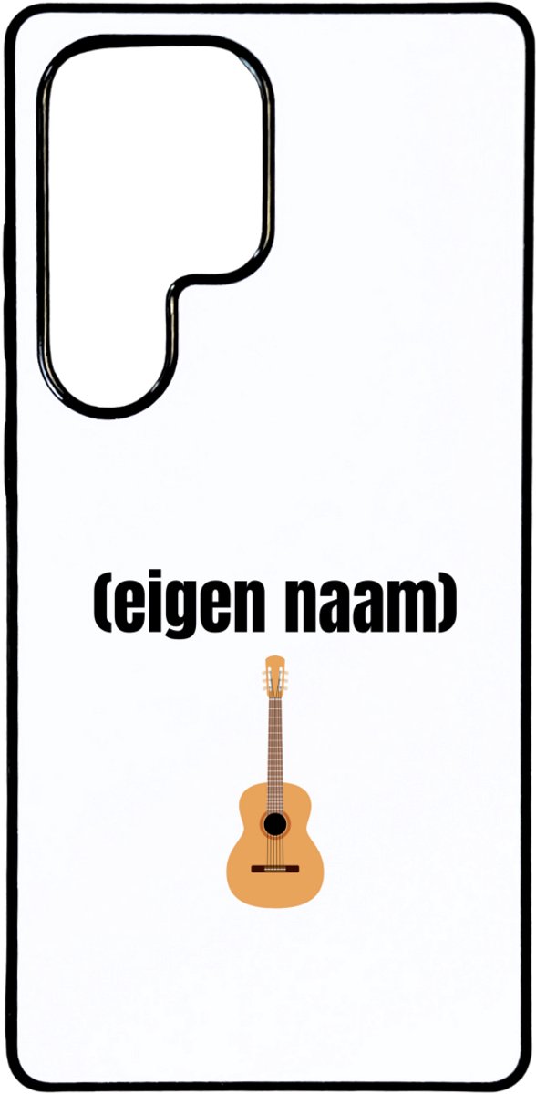 Hacebo® - gitaar met eigen naam telefoonhoesje - Gitaar - gitaar liefhebbers - telefoonhoesjes - muziekliefhebber - leuk cadeau voor iemand die houd van gitaren - cadeau - kado - hoesje geschikt voor Samsung Galaxy S25 Ultra