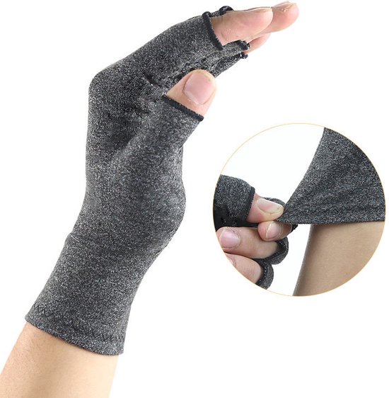 2 paar Artritis Handschoenen, Koperen Compressie Volledige Vinger Artritis Handschoenen voor Mannen & Vrouwen, Touchscreen Handhandschoenen voor Carpaal Tunnel, RSI, Computer Typen & Dagelijkse Ondersteuning (Zwart, Medium (2 Paar