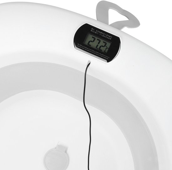 PIPIPOXER- Opvouwbaar babybadje met digitale thermometer en kussen geschikt voor baby's van 0 tot 36 maanden Grijs van PIPIPOXER — afbeelding 2