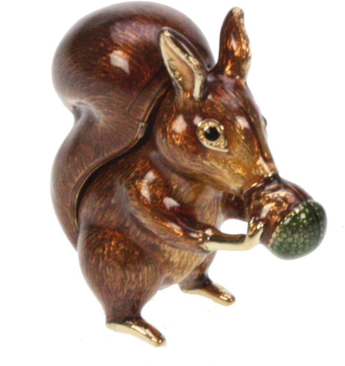 Doosje Eekhoorn met Eikel – 2,6×5×5,3 cm – Decoratief & Praktisch