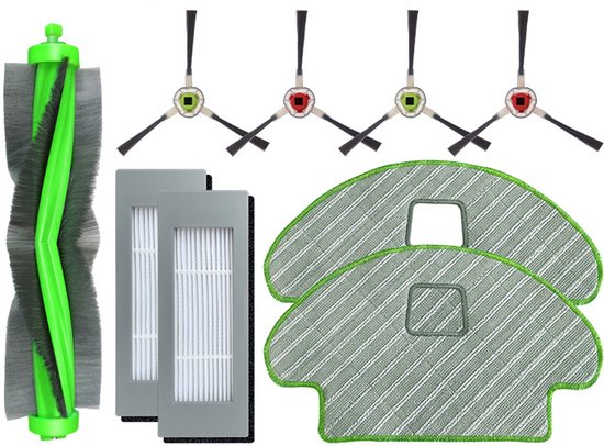 onderhoudsset robotstofzuiger - 9 stuks - geschikt voor iRobot Roomba Combo 113 - Onderhoudsset alternatief voor 4719025 - voor robotstofzuiger met dweilfunctie