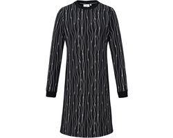 HV Society jurk zwart met verticale kettingprint voor dames - L (40)