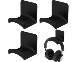 3 stucks gaming headset houders, universele headset houders met lijm, plastic, standaard voor headsets op bureaus, kasten, muren, tafels, etc.