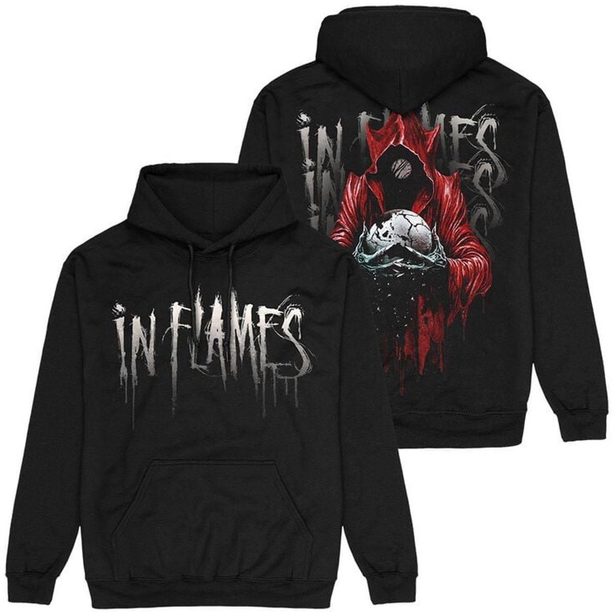 In Flames Jester Drip Heren Trui met capuchon - zwart - 3XL