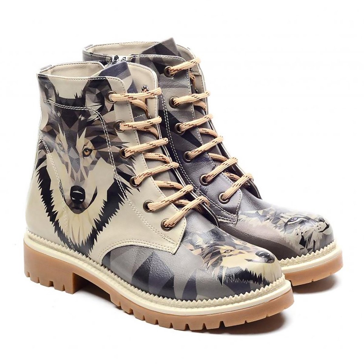 Goby Wolf Spirit Dameslaarzen – Handgemaakt – Vegan Leer – Maat 40