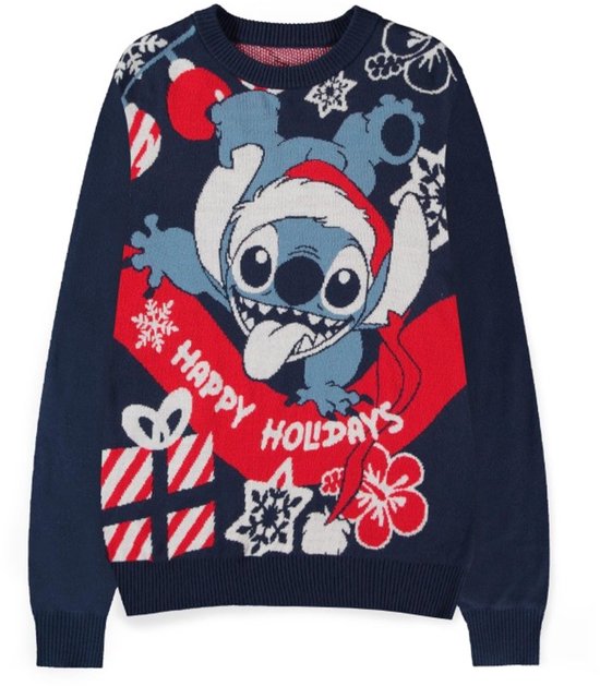 lilo-stitch-santa-heren-kersttrui-meerkleurig-xl-bol
