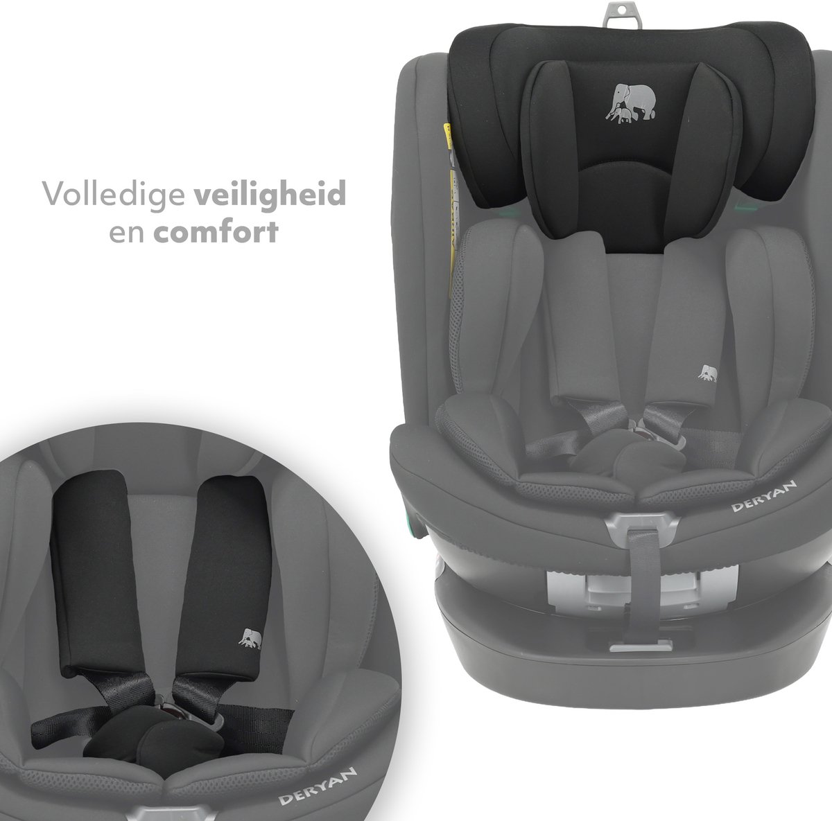 Deryan Colin Luxe Autostoel I-Size - 360° Draaibaar - Isofix - Zwart – foto 4