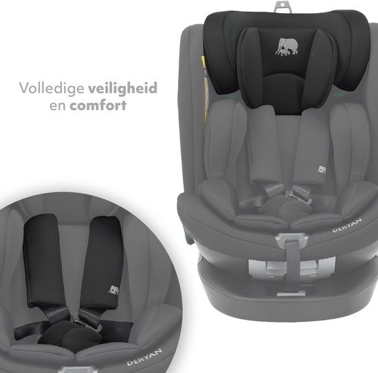 Deryan Colin Luxe I-size Autostoel - Groep 0-1-2-3 - Isofix - 360° draaibaar - Zwart van Deryan — afbeelding 4