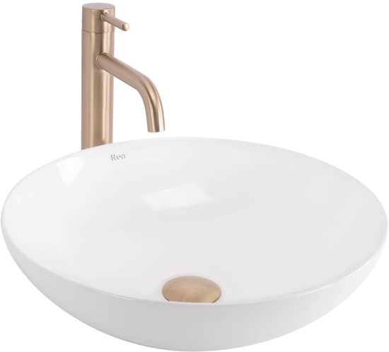 Ben Stilo vierkante waskom 38x38x14cm keramiek mat beige