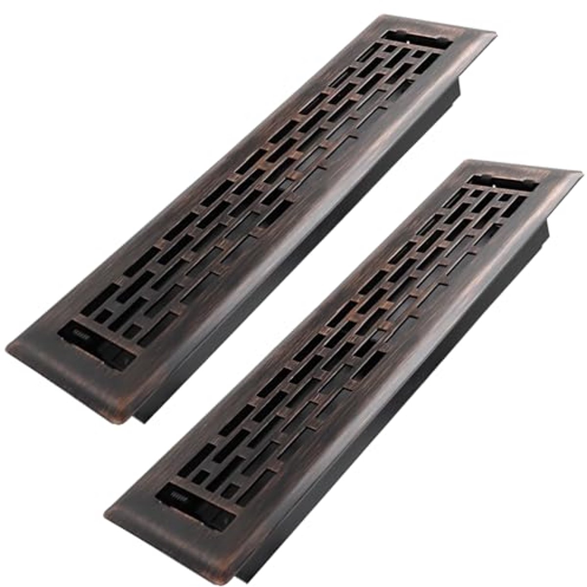 Zware Vloerregisters 2 x 12 inch - Verstelbare Luchttoevoer voor Ventilatie - Stijlvolle en Duurzame Vloerventilatiehoezen